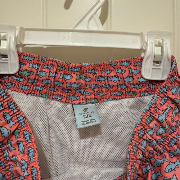 Class Club swim shorts pink with fish print - size 10/12 - Picture 3 of 5